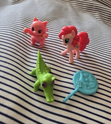 Hasbro My Little Pony Gummy Aligator, Pink Pony, Cat Miniature Toys Set Of 4