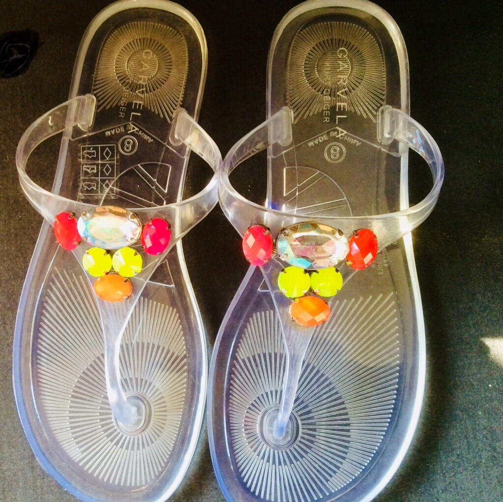 carvela jelly flip flops