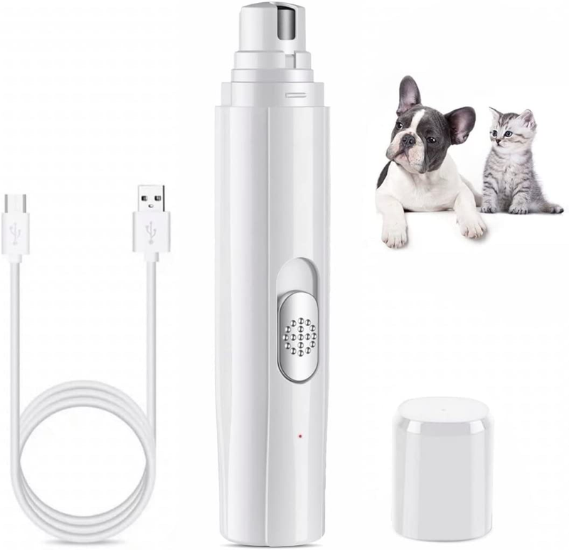 Nail File for Dogs and Cats- Quiet Electric Pet Nail Trimmer and Buffer-