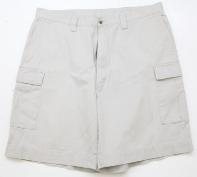 Haggar Beige Man s Cargo Dress Shorts Flat Front Size Large 36