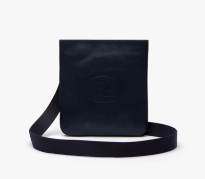 LACOSTE L.12.12 Flat Crossover Bag Cow Leather NH2829 B88 Dark
