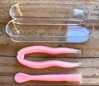 Contact Lens Tweezers I Applicator Inserter Tool Kit PINK Remover Helper Case