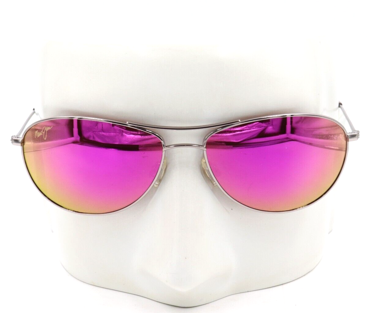 Pre-owned Maui Jim Baby Beach Polarized Aviator Sunrise Sunglasses P245-16r $319 In Pink