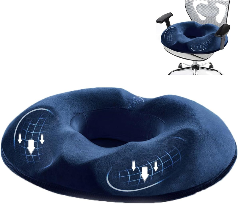 Donut Seat Cushion for Tailbone Pain Relief, Memory Foam Donut Pillow Ergonomic