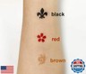 Charmark Jagua Gel Temporary Kit for Women Men Kids, Semi Permanent Ink Summer Trend Art Painting DIY Fake Freckles 84 Pcs Stencils - Full Kit 3 Colors (Black+Red+Brown)