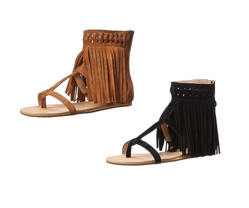 【MODERNIF】Fringe sandals Amazon.com | FITORY Women's Flat Sandals Fashion Square Open