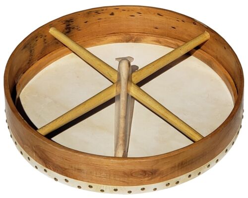 CELTIC BODHRAN 18 INCH NATURAL IRISH DRUM CASE AND 1 BEATER