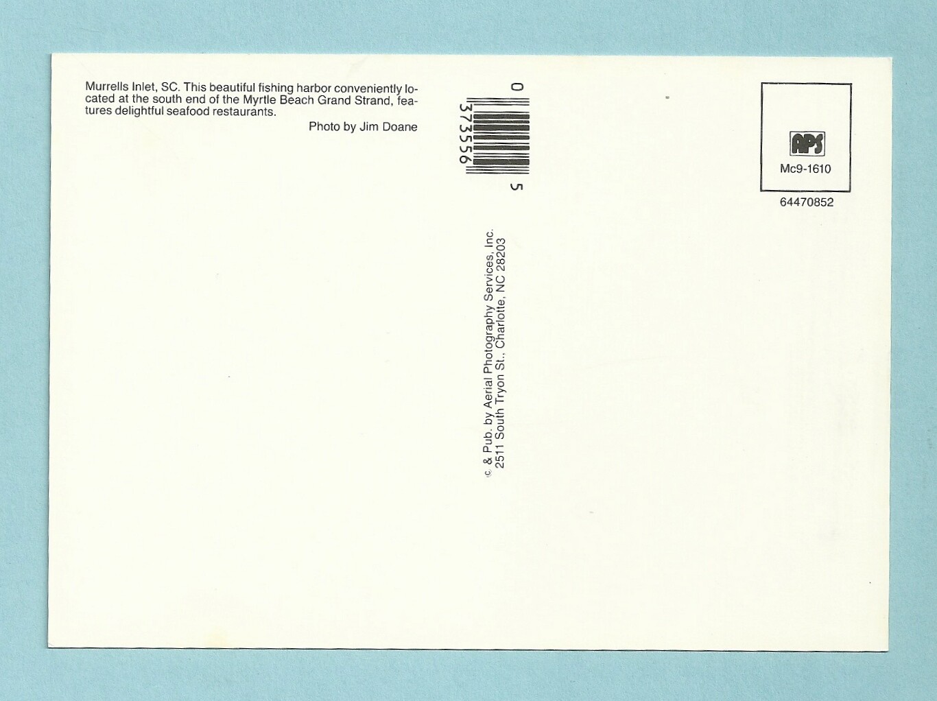 FISHING HARBOR, CHROME, UNPOSTED, MURRELLS INLET, SOUTH CAROLINA