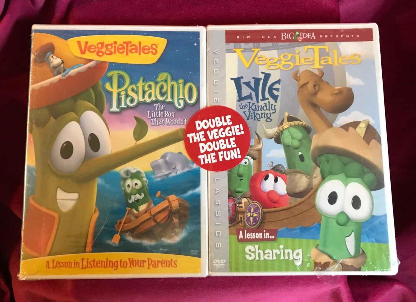 NEW ~ VeggieTales ~ PISTACHIO & LYLE THE KINDLY VIKING ~ DOUBLE