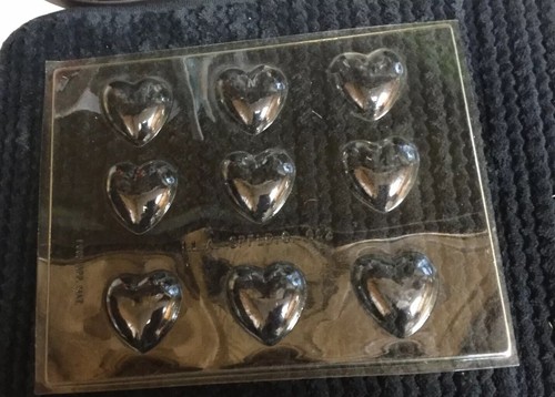Candy Mold Small Large Hearts Set Of 2