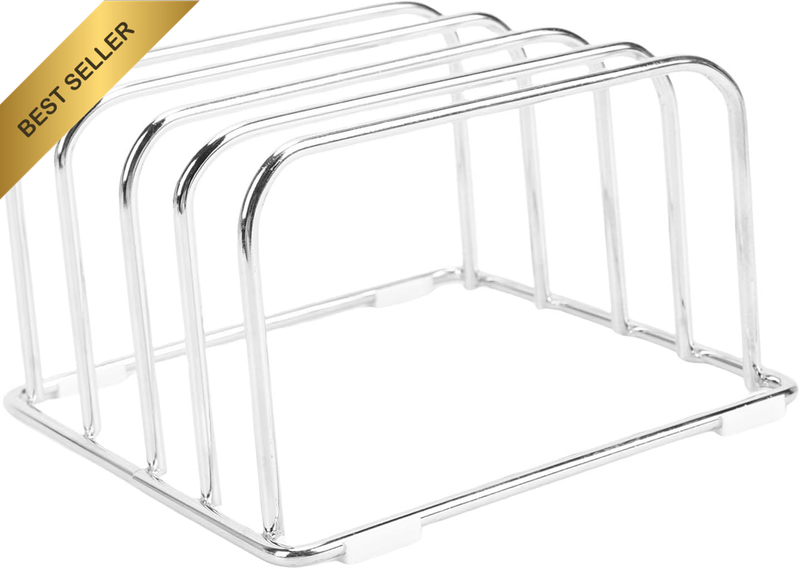 Cutting Board Holder Stand for Countertop or inside Kitchen Cabinet Organization