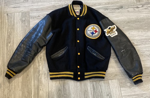 Vintage Authentic Pittsburgh Steelers Wool DeLong Jacket