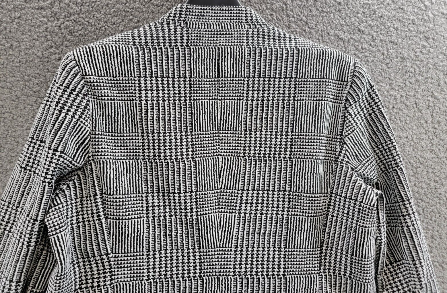 Kasper Double Button Front Longer Length Plaid Jacket Women's 16 Black/Vanilla - Picture 12 of 18