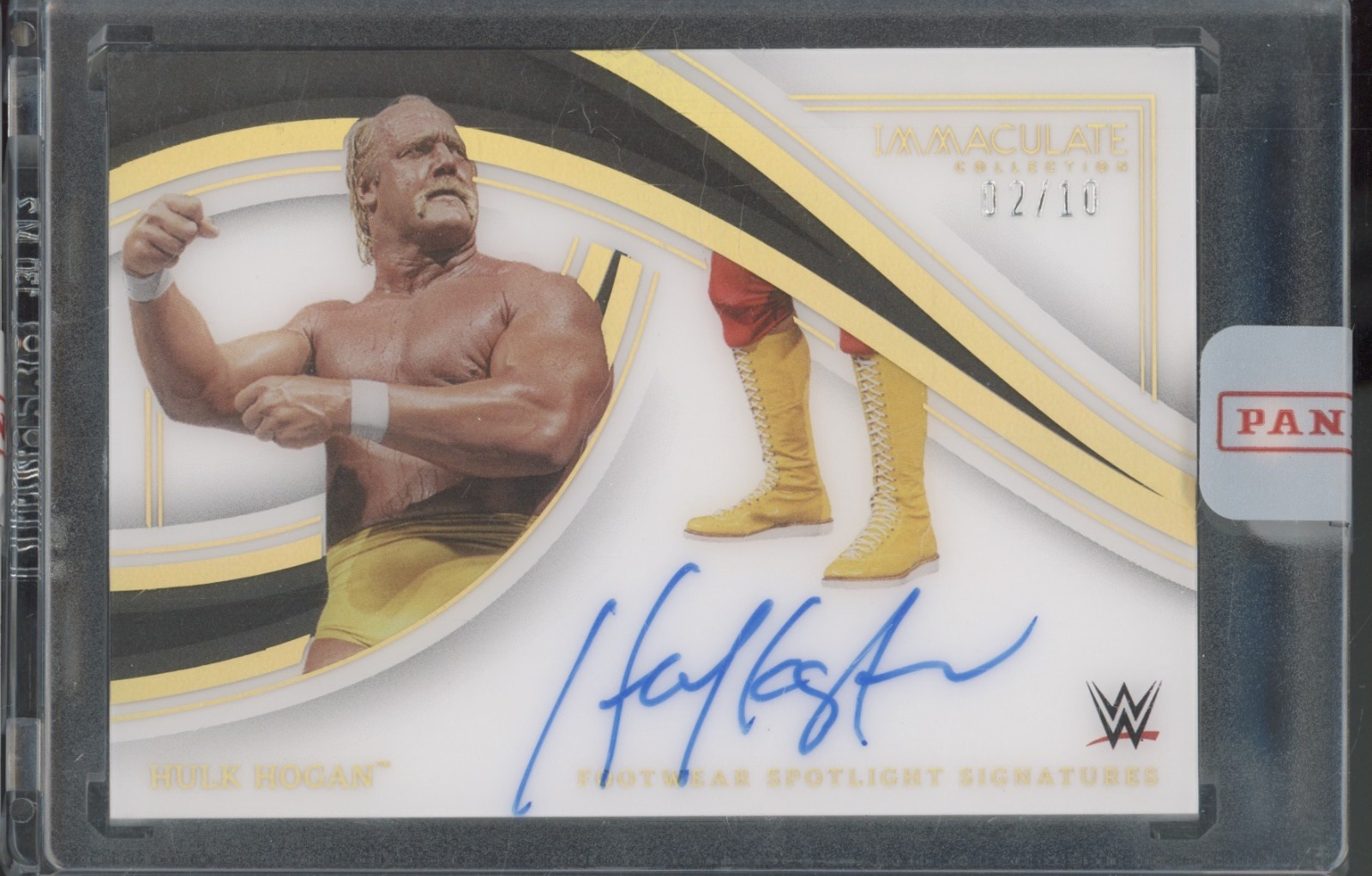 2023 Immaculate WWE Legends Footwear Spotlight Hulk Hogan 2/10 Auto Autograph