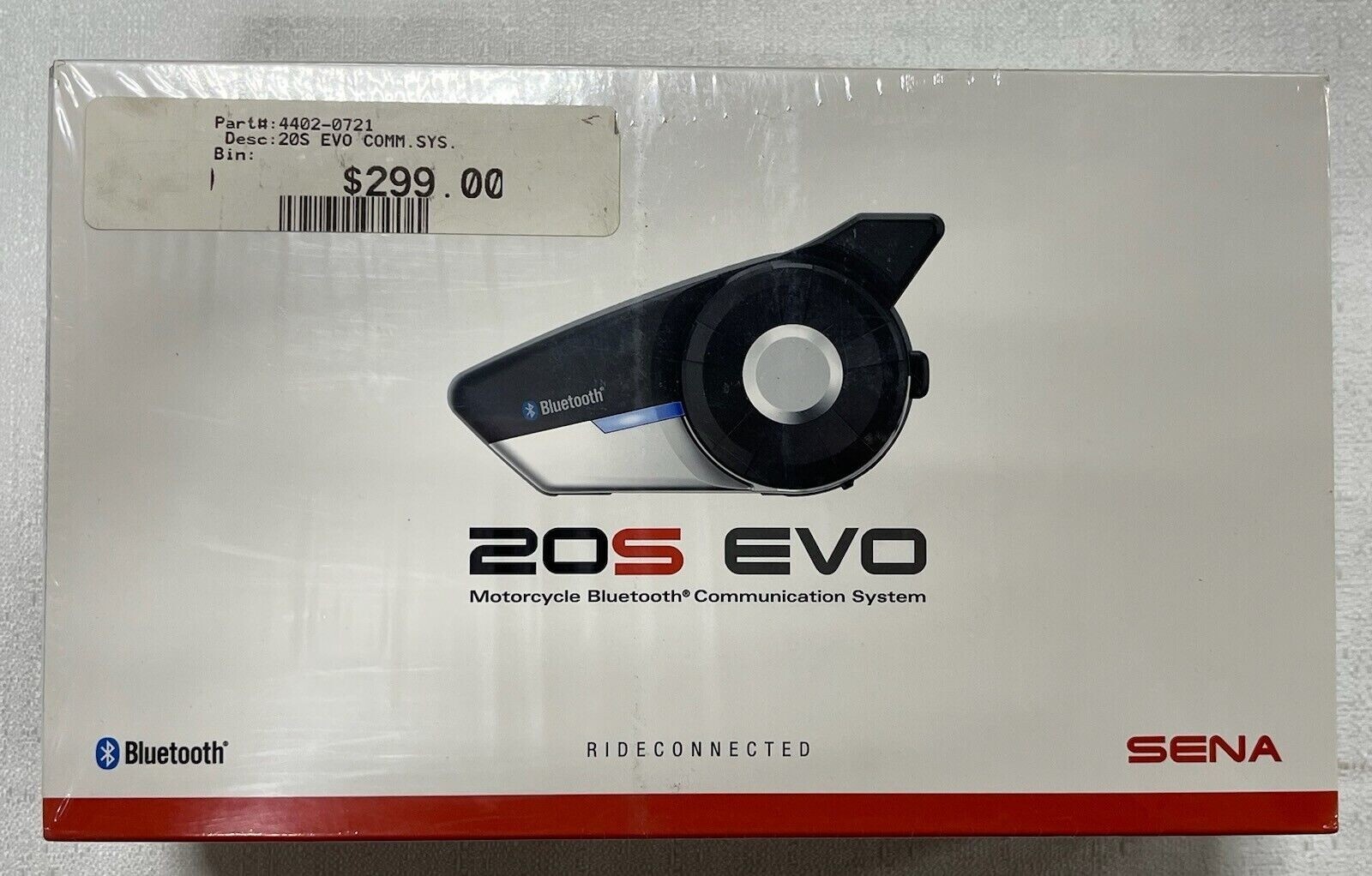 SENA 20S-EVO-01 Motorcycle Bluetooth Headset System (Single Unit