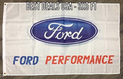 Ford Logo 3x5 Ft Flag Indoor Outdoor Car Garage Banner Mustang