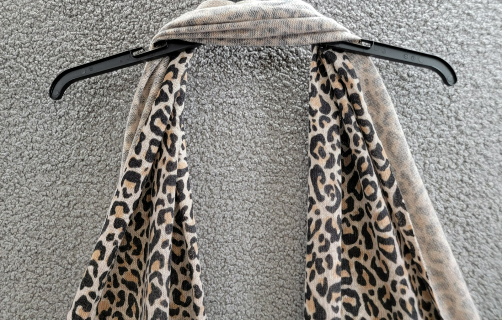 Charter Club Cashmere Leopard Muffler Scarf Women's One Size Black Combo - Picture 3 of 16