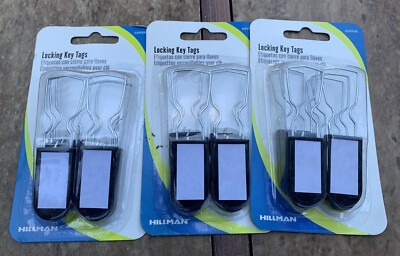 3pk- Hillman 699998 Locking Key Tags 6/ Pack ***NEW***