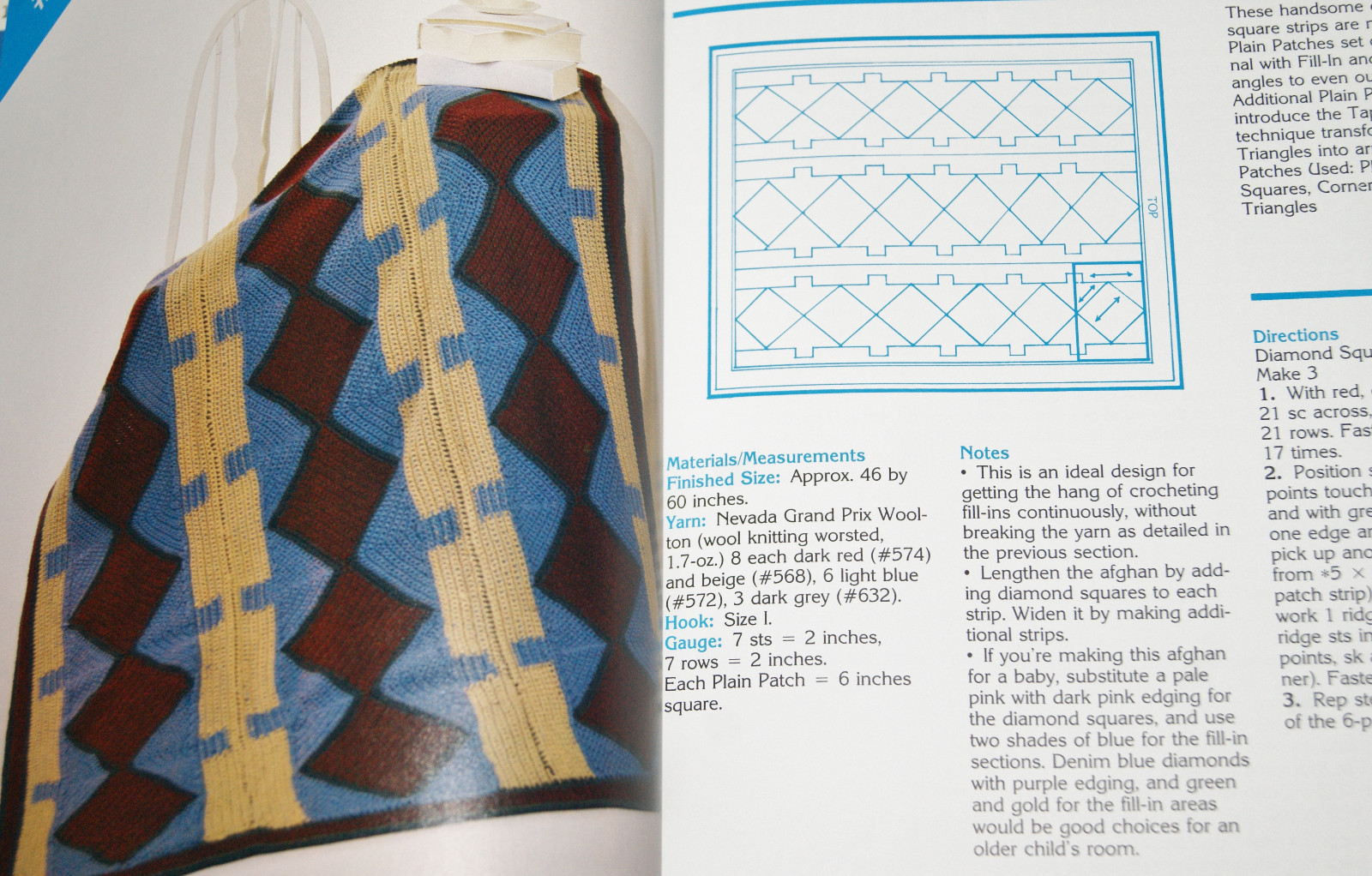 Crochet Pattern Book - Crocheter's Quilt Book - NOS 1987 - Afghan Quilt Motifs