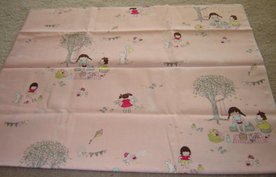 cotton fabric SERENDIPITY minki kim RILEY BLAKE DESIGNS 36 x 44'' children bunny