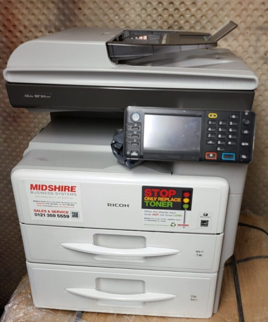Ricoh Aficio MP 301 SPF A4 Monochrome Multifunction USB Ricoh Aficio MP 301 SPF A4 Monochrome Multifunction USB