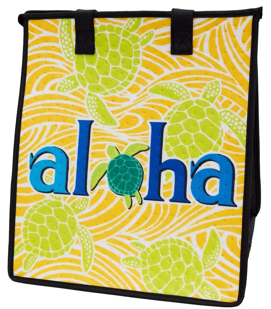 NWT Hawaiian Large Insulated Picnic Grocery Bag with Aloha and Turtle Motif