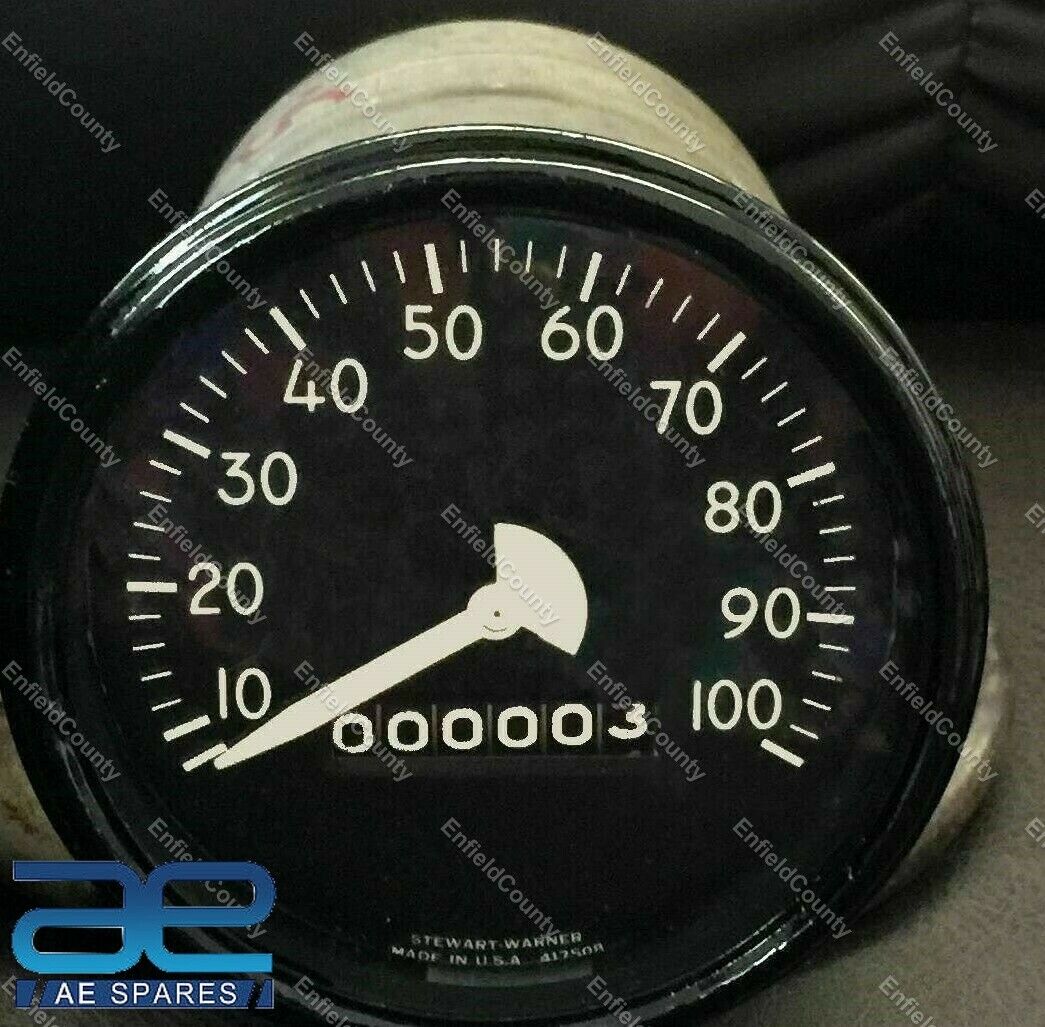 For Willys MB CJ Ford Gpw Jeeps Speedometer Black Face Black Bezel 100 MPH  