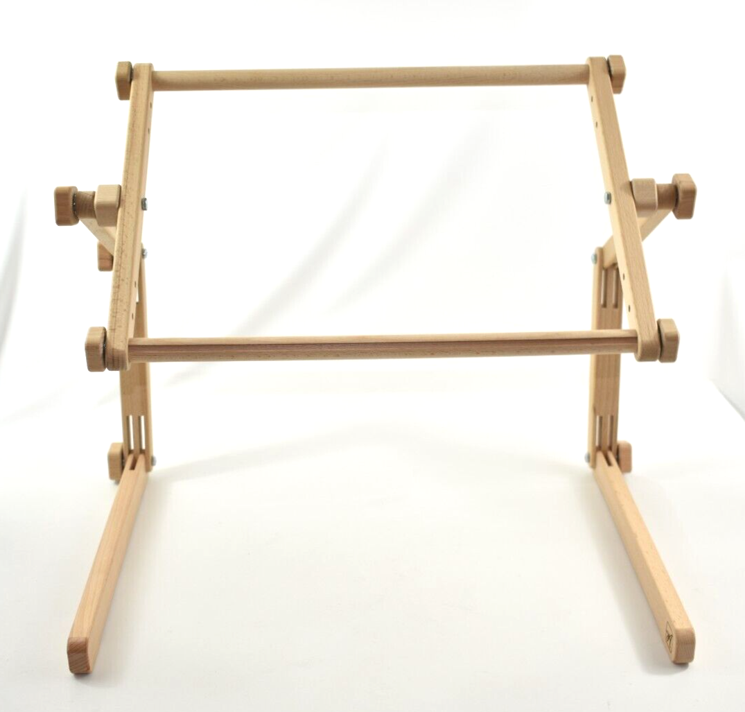 Needlework Table Lap HandsFree Adjustable Frame Stand Beech