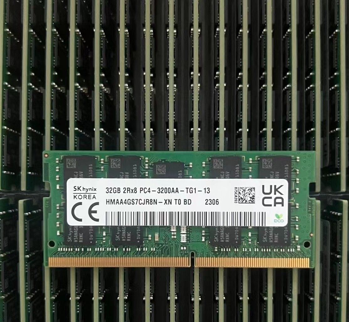 SKhynix 32GB DDR4 3200MHz SoDIMMメモリ SK Hynix 32GB DDR4 3200 Laptop SO-DIMM RAM 2Rx8 PC4-25600