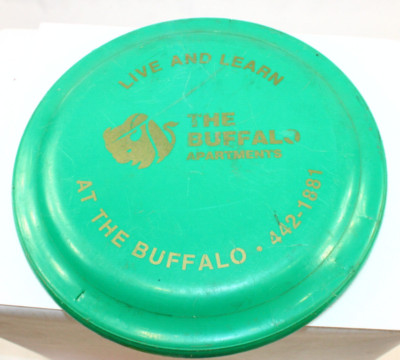 Vintage Live and Learn at the Buffalo Apartments Frisbee Boulder Colorado 9 1/2''