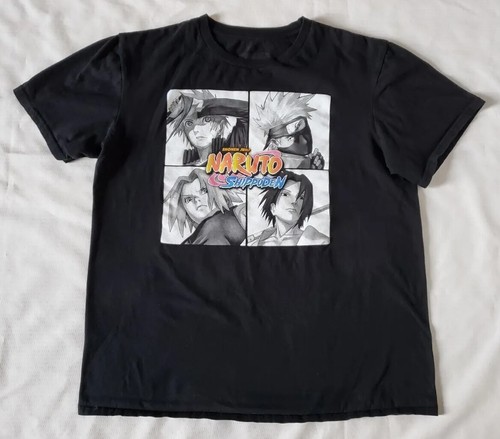 Naruto Shippuden T-Shirt Size M Kakashi Sasuke Sakura Short