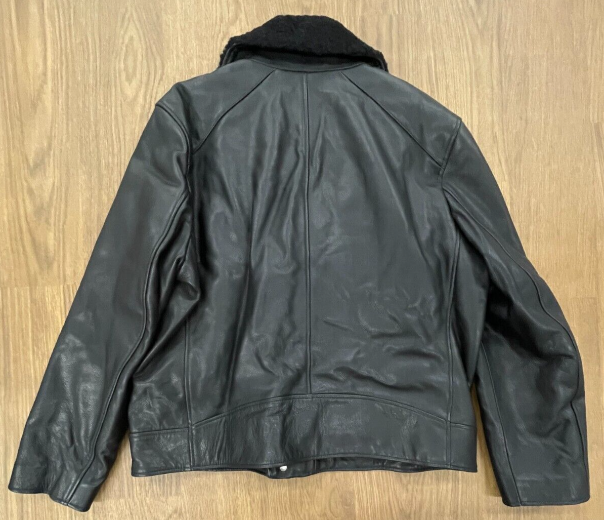 Pre-owned Rag & Bone $1495  Buzz Leather Jacket In Black Size: Xxl