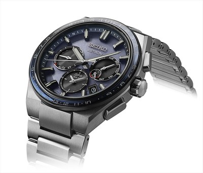 Pre-owned Seiko Astron Sbxc109 Silver Blue Gps Solar Metal Band Men`s Watch In Box