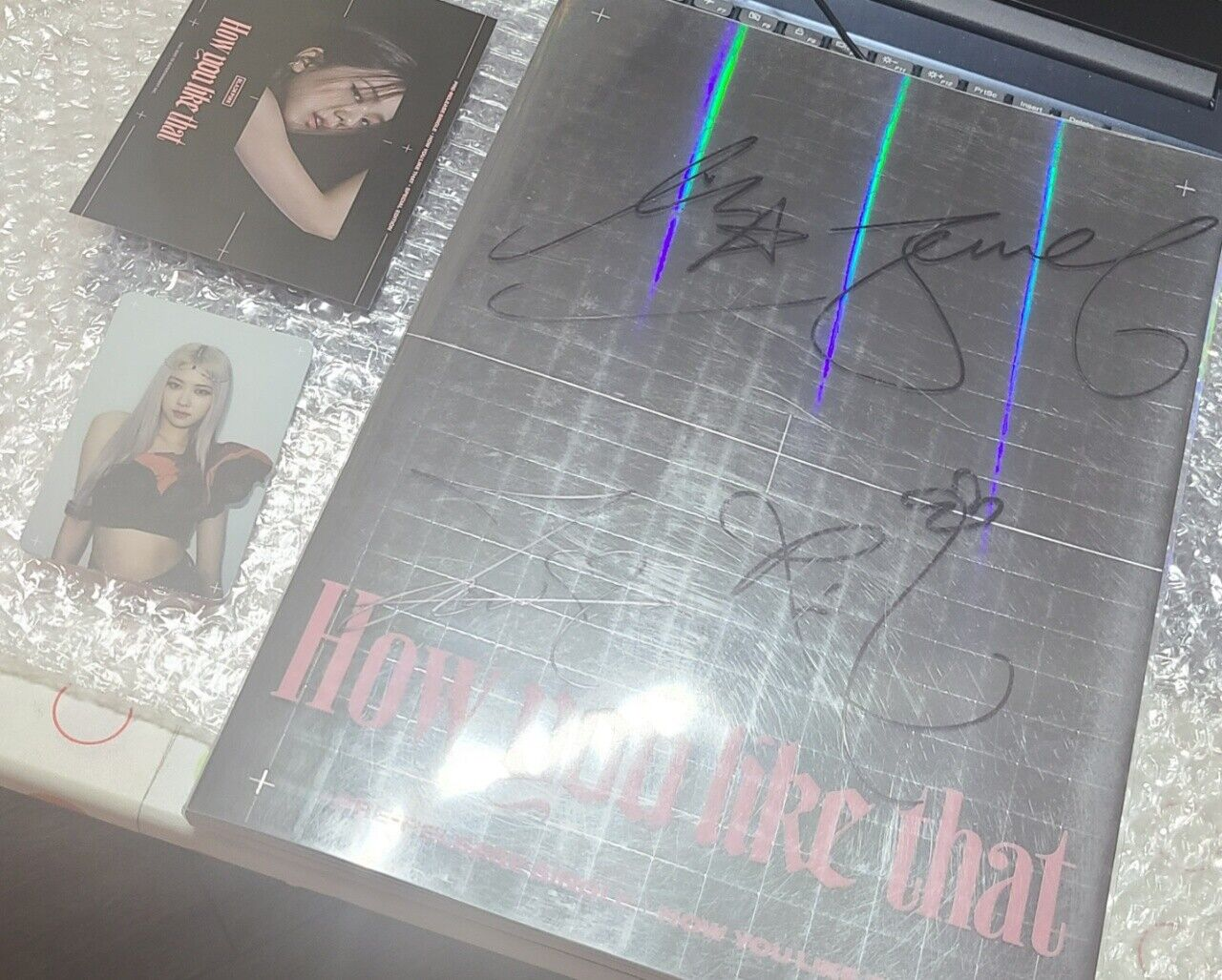 BLACK PINK BLACKPINK PROMO album Autographed Signed + PHOTO CARD