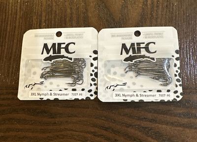Montana Fly Company (MFC) Fly Tying Hooks: 7027 Series 2 Packs (50 Hooks)