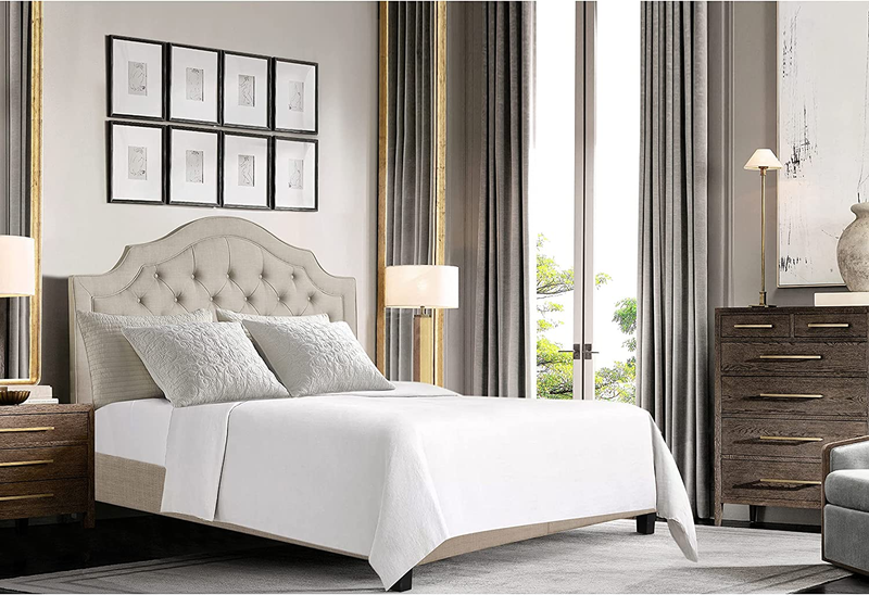 With Adjustable Button-tufted Headboard For Bedroom/linen