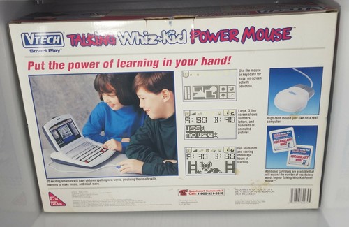 VTech Talking Whiz Kid Power Mouse in Retail Box Vintage Learning Toy Clean WIIT