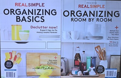 Organizing Room By Room - Real Simple Magazine Set Of 2- BRAND NEW