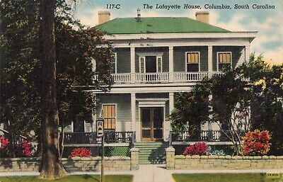 The Lafayette House Columbia South Carolina SC Linen 1944 Postcard
