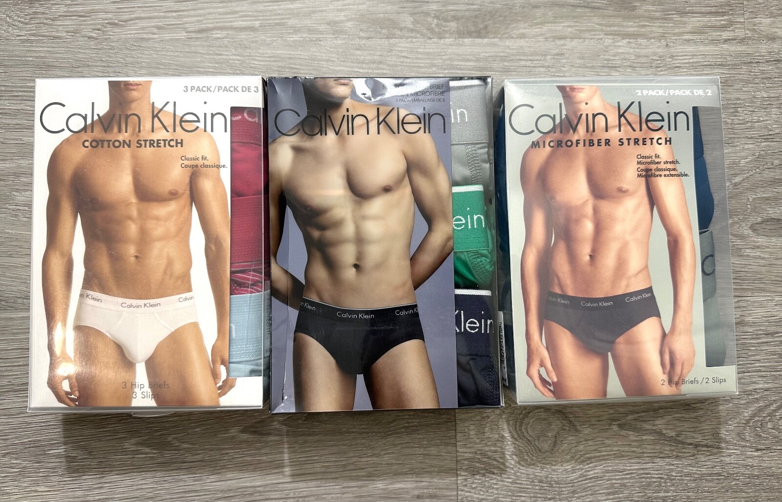 

Мужские трусы Calvin Klein из хлопка и микрофибры, классический крой, Pink gray blue green;gray blue, Calvin Klein NB4003