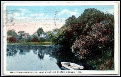 Postcard Reflection, Josias River, Near Whistling Oyster. Ogunquit, Me.  ME A71