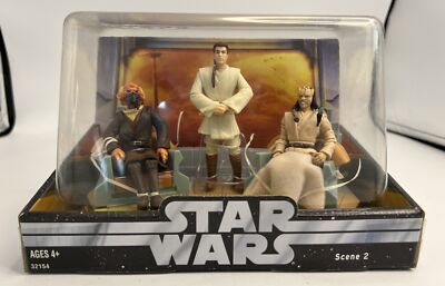 Star Wars Jedi High Council Scene 2 Plo Koon Obi-Wan Kenobi Eeth Figure 2004 New