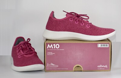 B4 NIB ALL BIRDS Lux Pink Blizzard Sole Lightweight Tree Runner Shoes Size M10