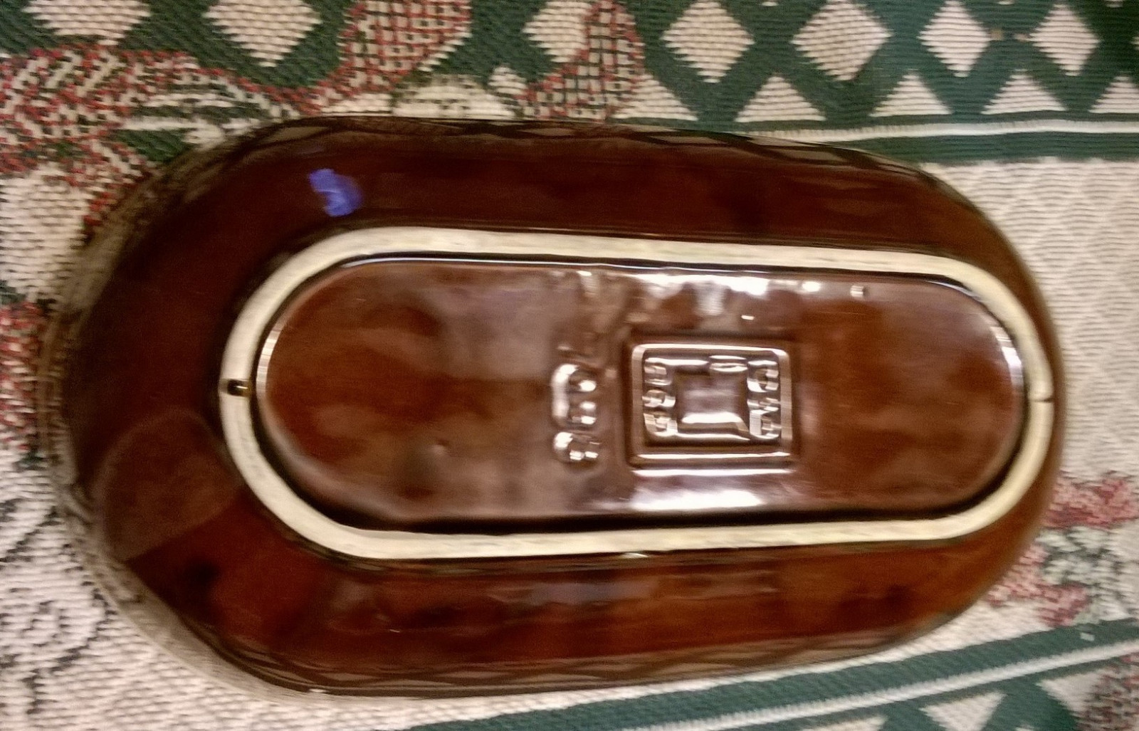 McCoy Pottery Brown Drip Divided Serving Dish, #7038, Excellent!