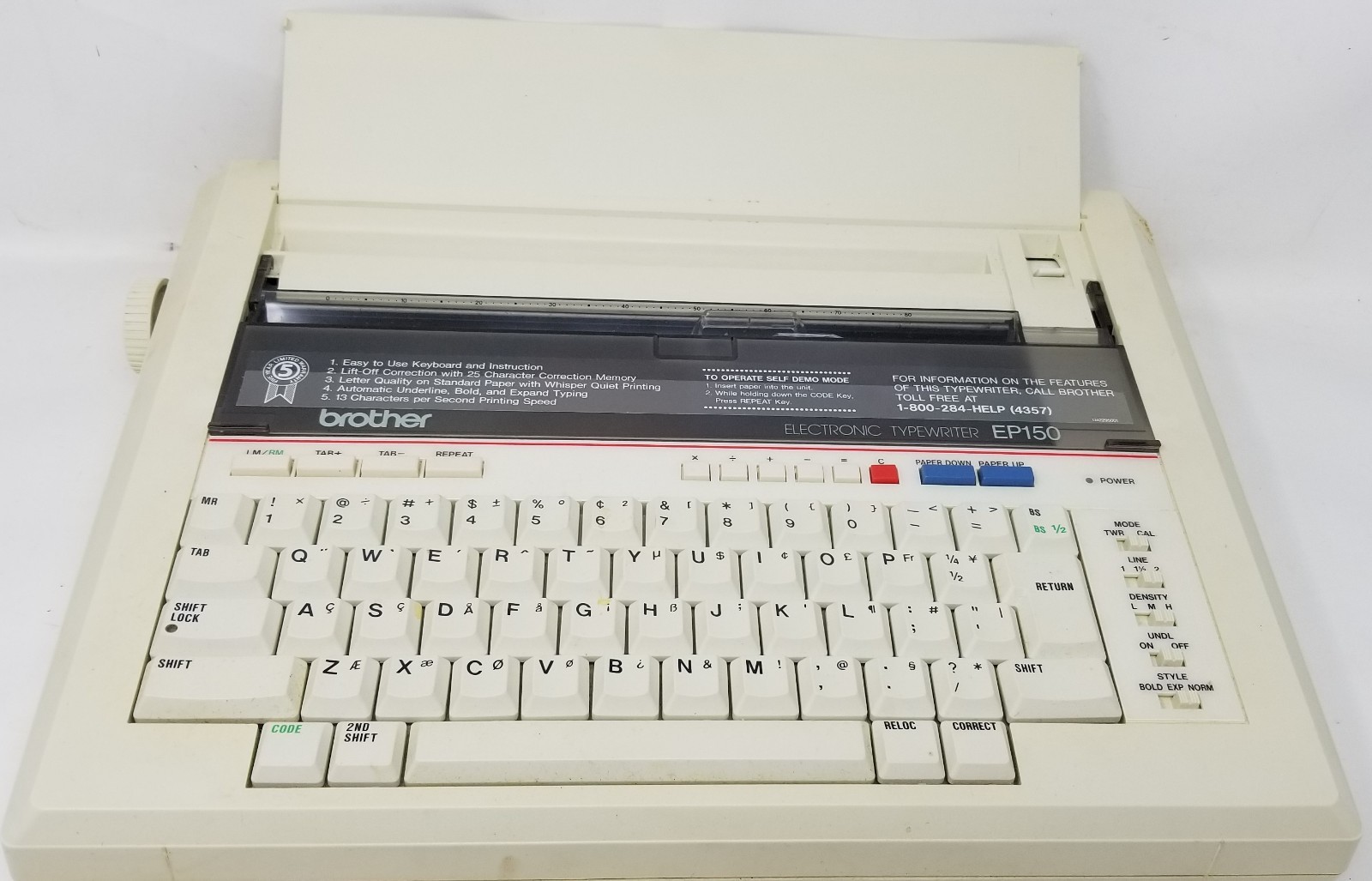 Brother Portable Typewriter Word Processor EP-150 Vintage Rare - Ships FREE