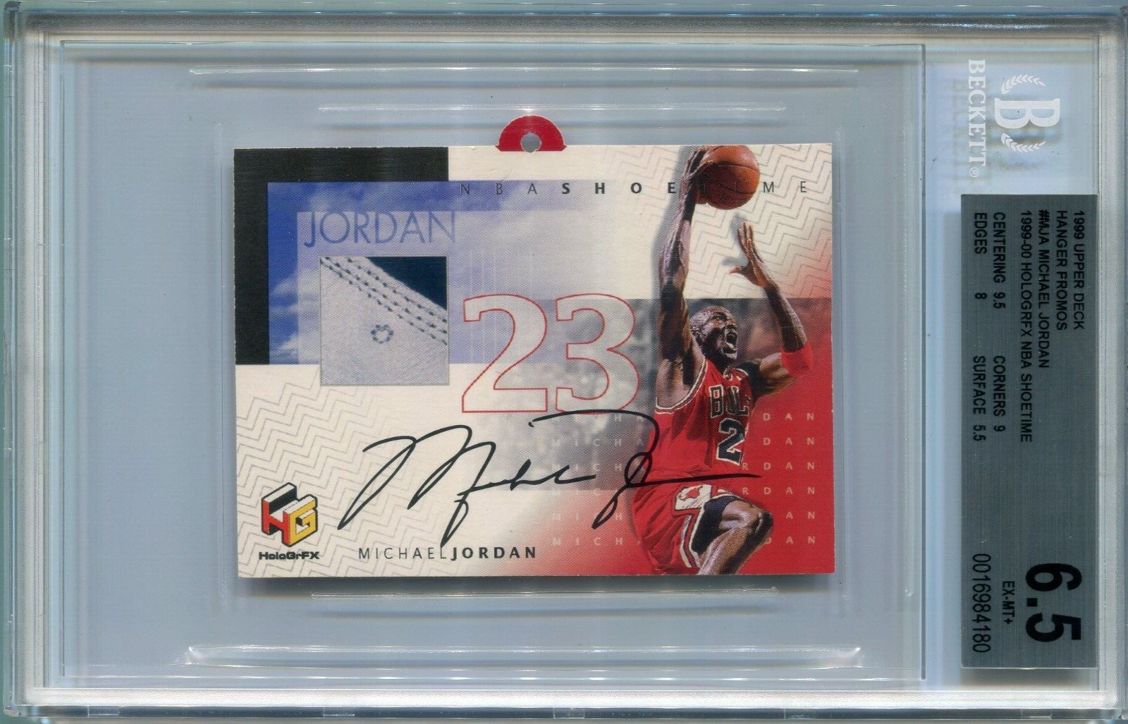 1999-00 UD HoloGrFX NBA Shoetime Hanger Promo Michael Jordan