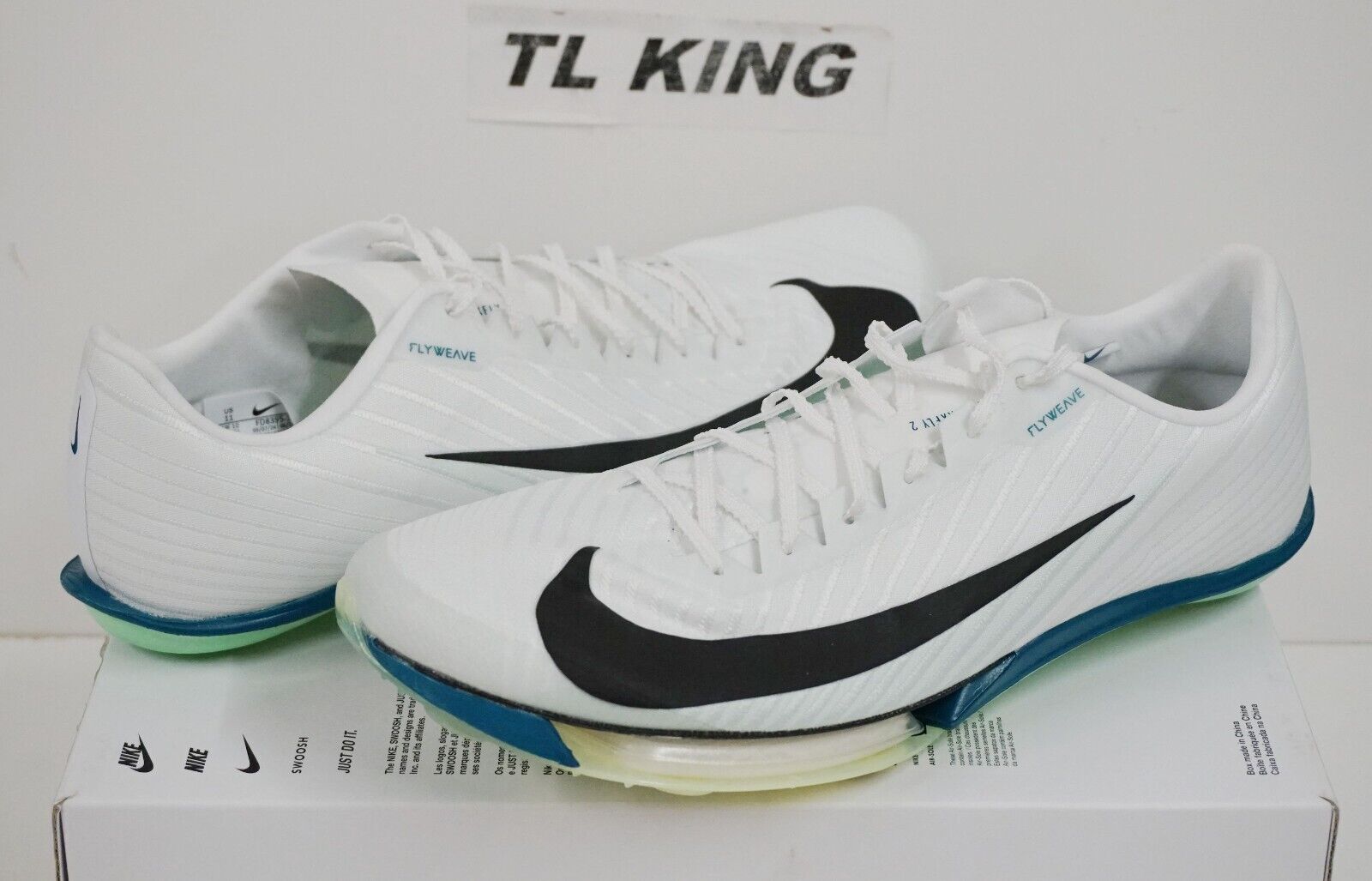 Nike Air Zoom Maxfly 2 Racing Spikes Track & Field White Nike Air Zoom Maxfly 2 Racing Spikes Track & Field White