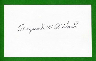 Raymond Reiland DECEASED Pearl Harbor USS Raleigh Signed 3x5 Index Card E20745