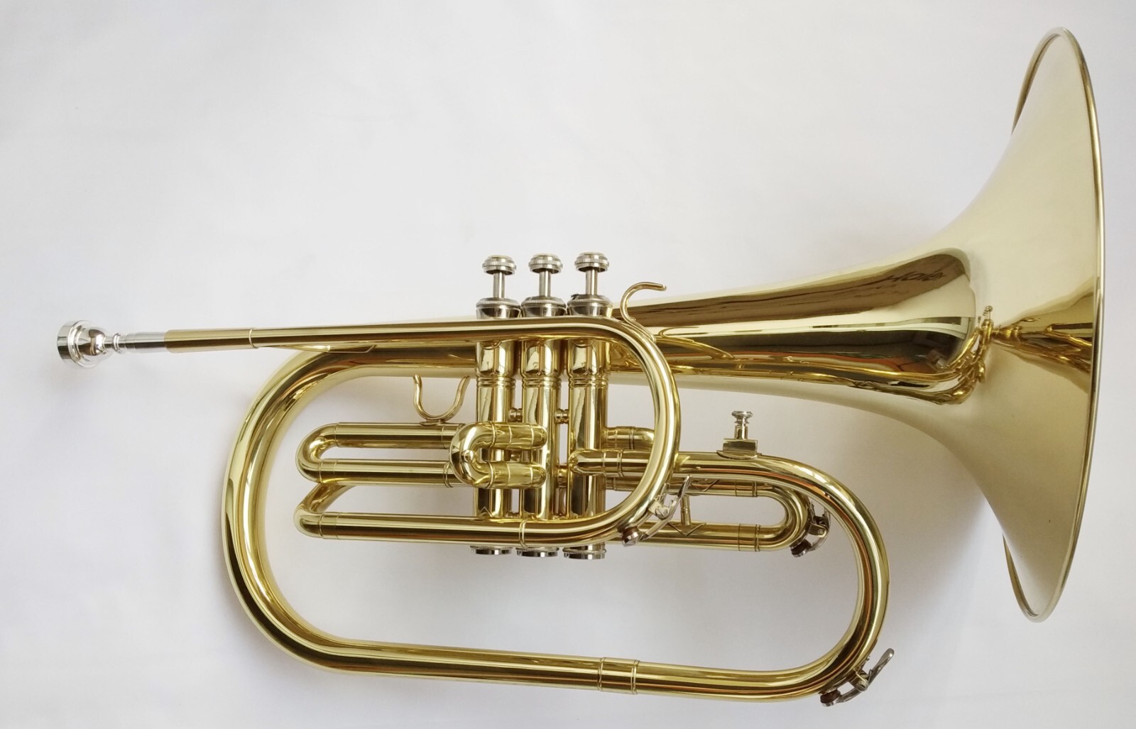 Funion Marching Mellophone Horn Set F Key Gold Lacquer Brass