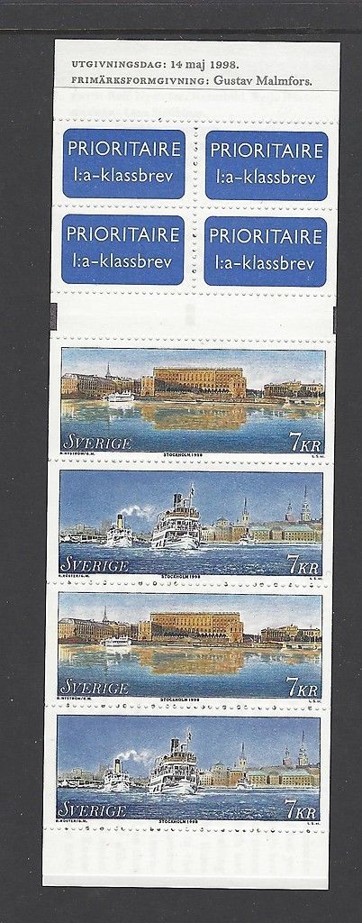 Ships, Boats Swedish Stamp Booklets